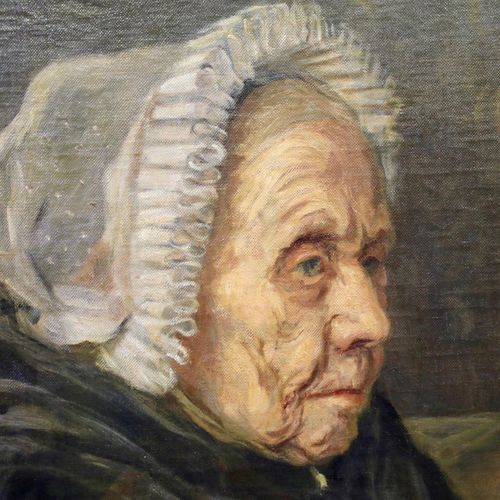 Willem van der Nat (1864-1929) Willem van der Nat (1864-1929), 带念珠的坐着的老妇人的肖像（可能是&hellip;