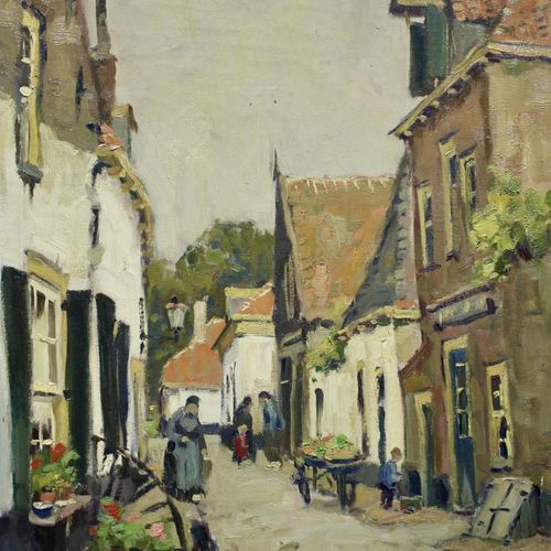 Arie Zwart (1903-1981) Arie Zwart (1903-1981), Rue ensoleillée à Elburg, signé '&hellip;