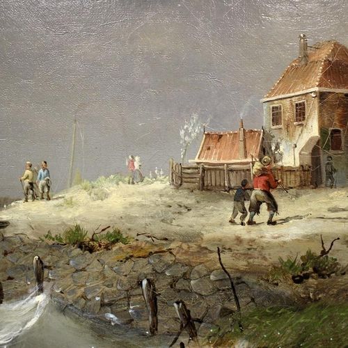 Hollandse School (19de eeuw) Escuela holandesa (siglo XIX), Barcos y pescadores &hellip;