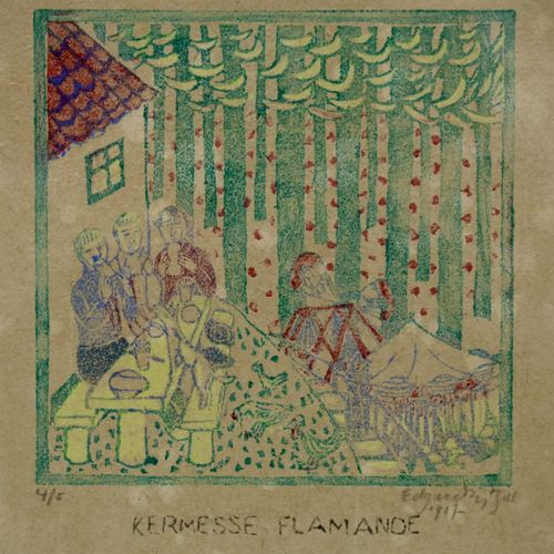 Edgard Tytgat (Belgisch, 1879-1957) Edgard Tytgat（比利时，1879-1957），"Kermesse flama&hellip;