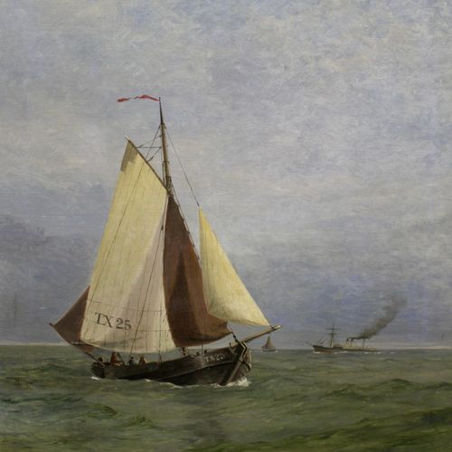 Johannes Matthijs Lion (1856-1899) Johannes Matthijs Lion (1856-1899)，Texel附近的帆船&hellip;