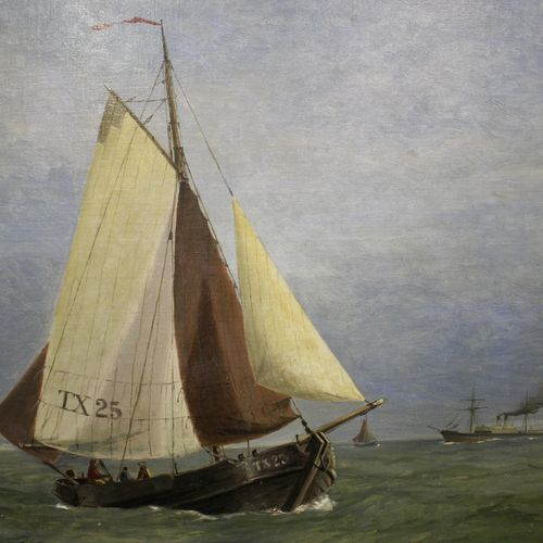 Johannes Matthijs Lion (1856-1899) Johannes Matthijs Lion (1856-1899)，Texel附近的帆船&hellip;