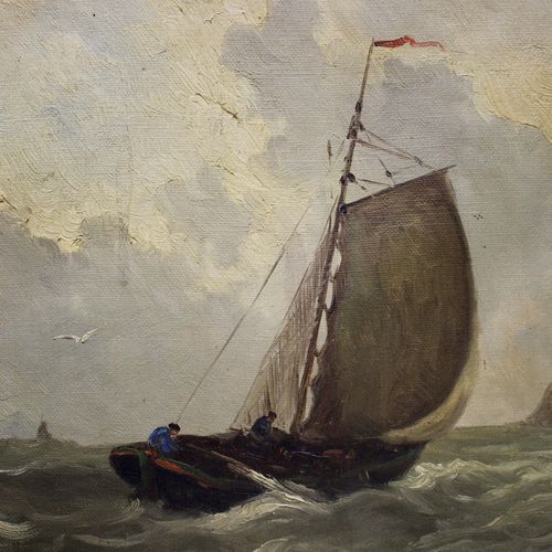 Willem Gruyter (1856-1908) Willem Gruyter (1856-1908), Untamed sea, 签名 "J. W. De&hellip;