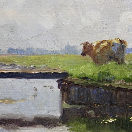 Gerard Altmann (1877-1940) Gerard Altmann (1877-1940), Polder landscape with cat&hellip;