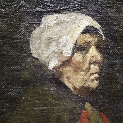 Johannes Weiland (1856-1909) Johannes Weiland (1856-1909), 坐在教堂长椅上的女人, 布面油画, 46.&hellip;