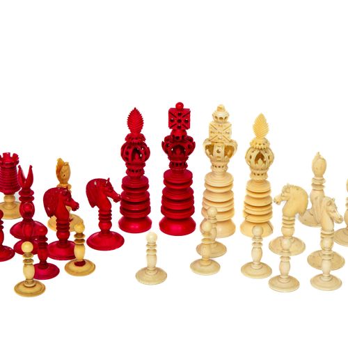 An Anglo-Indian ivory chess set An Anglo-Indian ivory chess set, 19th century, I&hellip;