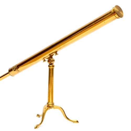 An English brass refracting telescope on stand, Dollond London Télescope réfract&hellip;