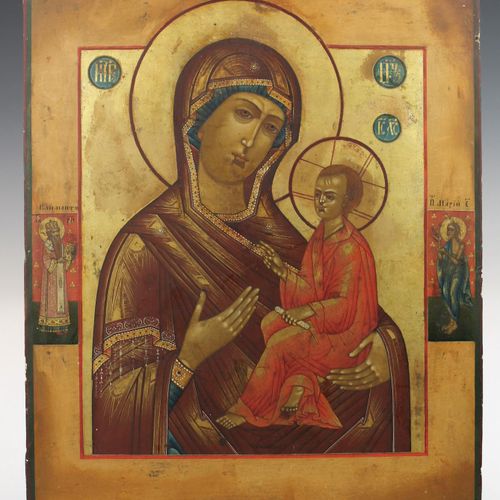 Een 19e eeuws Russisch icoon Icône russe du XIXe siècle, La Vierge Marie, Mère d&hellip;