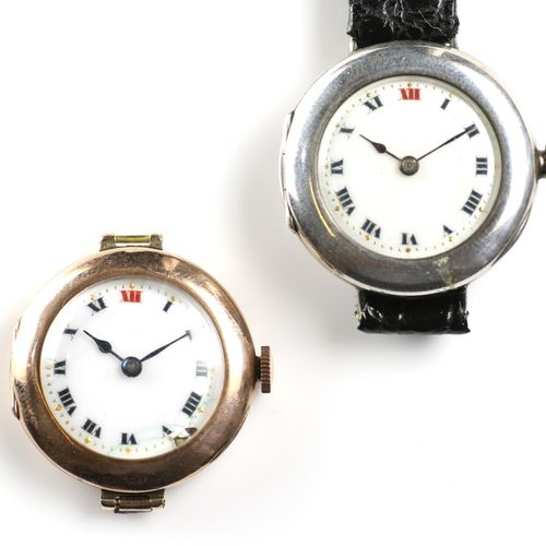 Two antique wristwatches, Rolex Dos relojes de pulsera antiguos, Rolex, uno de 8&hellip;