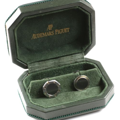 Null 8186 A pair of steel cufflinks, Audemars Piguet