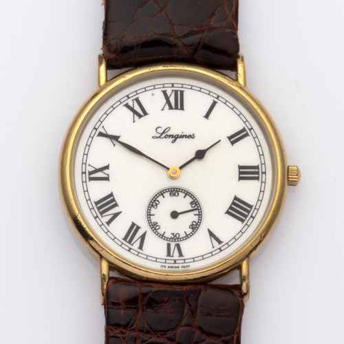 Null Eine Herrenarmbanduhr aus Stahl, Longines