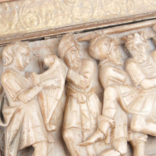 Null Relief en albâtre sculpté de Malines représentant David calmant le roi Saül&hellip;