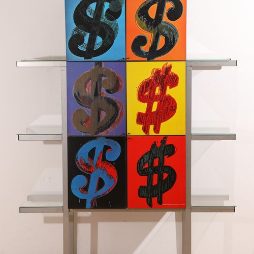 Andy Warhol, hb Collection, limited Shelf Cabinet Motif U. S. Dollar Sign 1982 A&hellip;