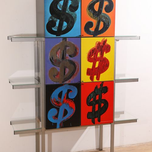 Andy Warhol, hb Collection, limited Shelf Cabinet Motif U. S. Dollar Sign 1982 A&hellip;
