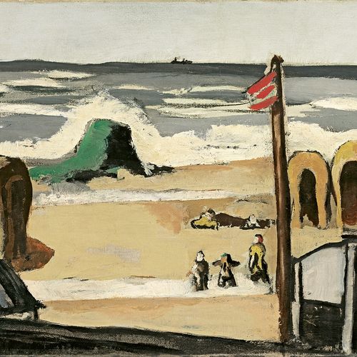 Max Beckmann Max Beckmann, "Grauer Strand", 1928, huile sur toile, signée, désig&hellip;