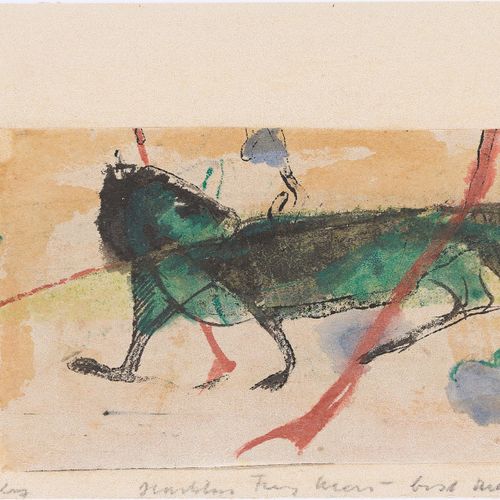 Franz Marc Franz Marc, "Petit animal fabuleux I", 1912, aquarelle et plume en no&hellip;