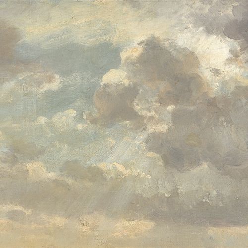 Deutsch, um 1860 Allemand, vers 1860, Etude de nuages, , Huile sur toile, marouf&hellip;
