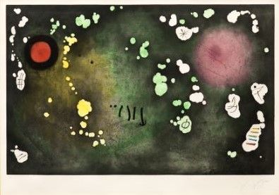 Joan Miró_Archipel Sauvage V 彩色蚀刻和水彩画，1970年，在Arches上，铅笔签名，编号2/35（也有一些H.C.），由Maeg&hellip;