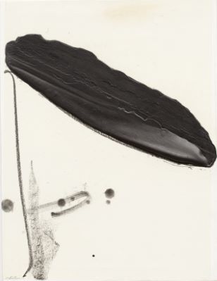 Takesada Matsutani_Germination-95 PVA glue and graphite on paper mounted on canv&hellip;
