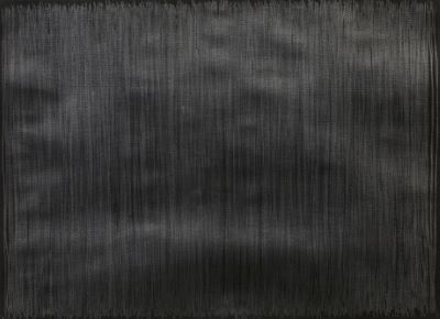 Lee U-fan_Untitled 黑纸上的石墨，1968年完成，有签名和日期（右下），有框架，54.5×74.5厘米，出处。名古屋Galerie Human&hellip;