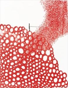 Chiharu Shiota_In Tune with the Universe lithograph in colours and thread, 2020,&hellip;