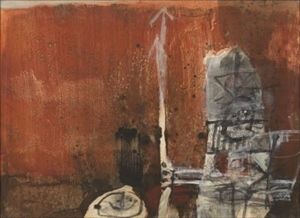 Antoni Clavé_Deux guerriers 
oil and gouache on paper laid down on canvas, paint&hellip;