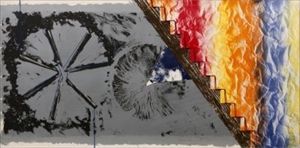 James Rosenquist_Derrie?re l'e?toile litografia a colori, 1977, su copertina Arc&hellip;