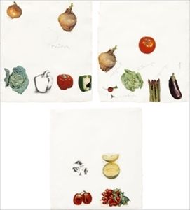 Jim Dine_Vegetables III/ V/ VII 一套三幅彩色胶印版画，1969年，每幅都有铅笔签名，两幅编号为20/96，一幅刻有A.P.，由伦&hellip;