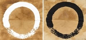 Takashi Murakami_Coffee Zen, Enso; White/ Black un set di due serigrafie su cart&hellip;