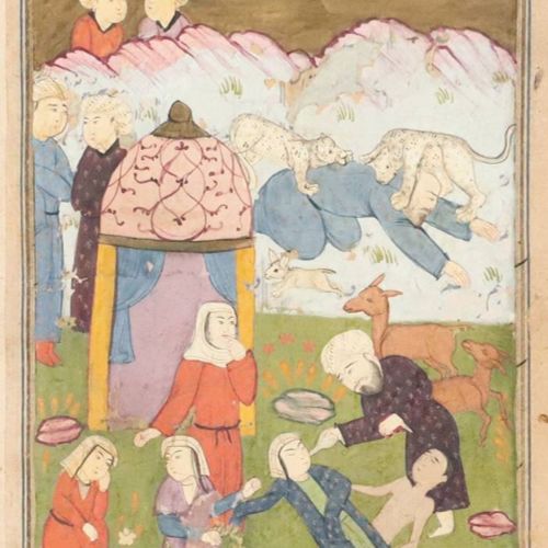 Null [Persian miniatures]. Amir Khusrau Dilavi. Khirad Nmeh Aina I Sikandhari (T&hellip;