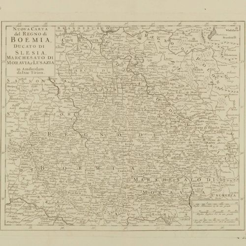 Isaak Tirion (1705-1765) MAPPE BOEMIA E MORAVIA

Amsterdam, 1740

Mappa della Bo&hellip;