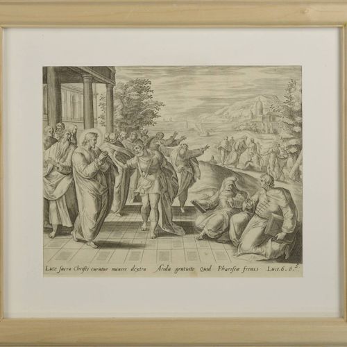 THEATRUM BIBLICUM, BLATT NR. 5 1674

Gravure sur cuivre sur papier, 210x258 mm. &hellip;