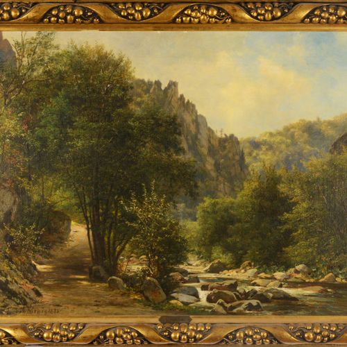 Alois Kirnig (1840-1911) BERGBACH

1885

Öl auf Leinwand, 47x62 cm, signiert und&hellip;