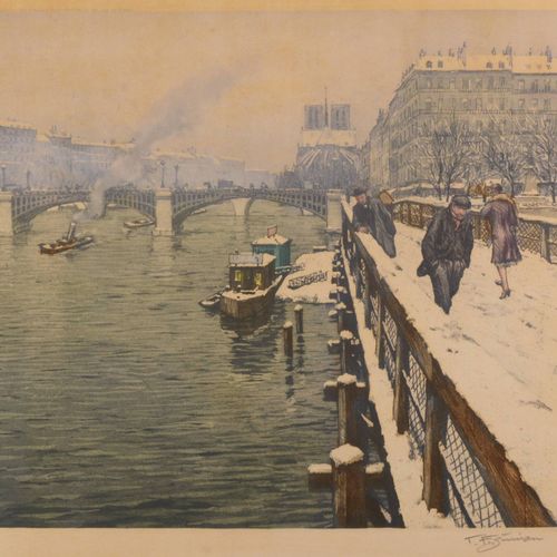 Frantisek Tavík Simon (1877-1942) PONT SULLY EN HIVER, PARIS

1926

Gravure en c&hellip;