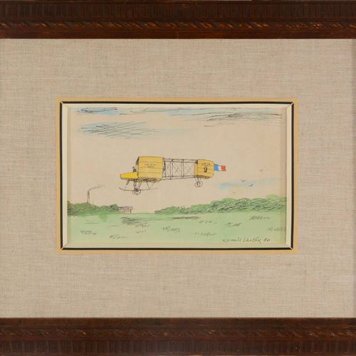 Kamil Lhotak (1912-1990) AIRPLANE

1980

Mixed media: ink drawing and watercolor&hellip;