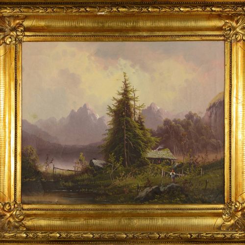 Anonymus ROMANTISCHE LANDSCHAFT MIT STAFFAGE

19. Jh.

Öl auf Leinwand, 43x53 cm&hellip;