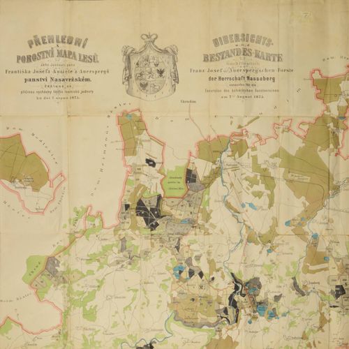 ÜBERSICHTKARTE DER WÄLDERVEGETATION 1875

PŘEHLEDNÍ POROSTNÍ MAPA LESŮ Jeho Jasn&hellip;