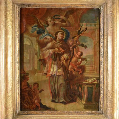 Anonymus HL。ST. JOHN OF NEPOMUK

奥地利，1730年代

木板上的油画，45x34厘米。有框。条件A。