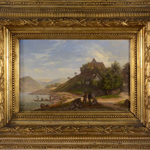 Carl Croll (1800-1863) PAISAJE DE VERANO CON FERRY

1835

Óleo sobre madera, 20,&hellip;