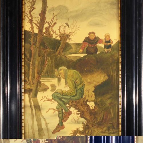 Hanus Schwaiger (1854-1912) 瓦瑟曼(WASSERMANN)

1890

纸板上的水彩画，555x275毫米，右下方有签名和日期 "&hellip;