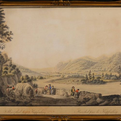 Ferdinand Runk (1764-1834) Mürzthal Bey Kapfenberg

纸上彩色石版画，270x390毫米，左下角印有 "del&hellip;