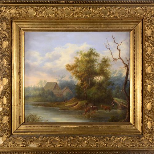 Anonymus ROMANTIC LANDSCAPE WITH STAFFAGE

19th century

Oil on canvas, 23x27 cm&hellip;