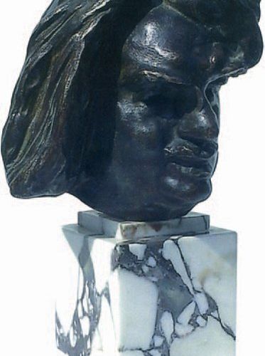 RODIN Auguste (1840-1917) Monogrammée AR Bronze - "Tête de Balzac"