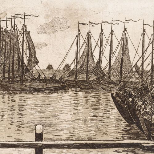 Théo Van Rysselberghe,1862 - 1926 Volendam, bateaux en rade (1893)

Eau-forte, e&hellip;