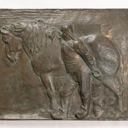 Constantin Meunier,1831 - 1905 Un cheval de nation. Port d'Anvers (1885)

Sculpt&hellip;