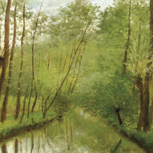Albijn Van den Abeele,1835 - 1918 Une vue de la Zwalin (1887)

Huile sur papier &hellip;