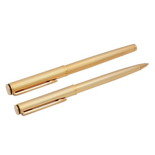 WATERMAN 2-tlg. Stifteset, vergoldet, 20. Jhd. WATERMAN 2-piece pen set, gold-pl&hellip;