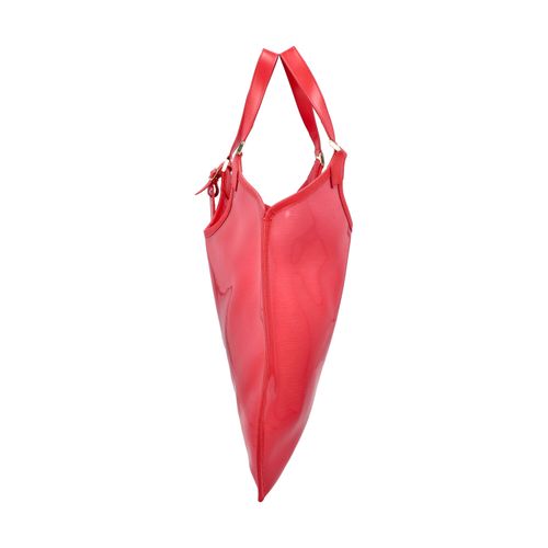 LOUIS VUITTON Shopper "BAIA", Koll. 2000. 路易威登 "BAIA "购物袋，2000年出品。 略微透明的乙烯基箱，红色的&hellip;