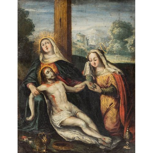 MALER/IN 16./17. Jh., "Beweinung und Salbung Christi", 画家 16/17世纪，"哀悼和膏药"，哀悼的马利亚&hellip;