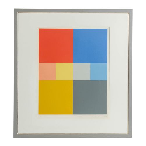 STANKOWSKI, ANTON (1906-1998), "Komposition mit Quadraten in Gelb-, Rot-, Blau- &hellip;